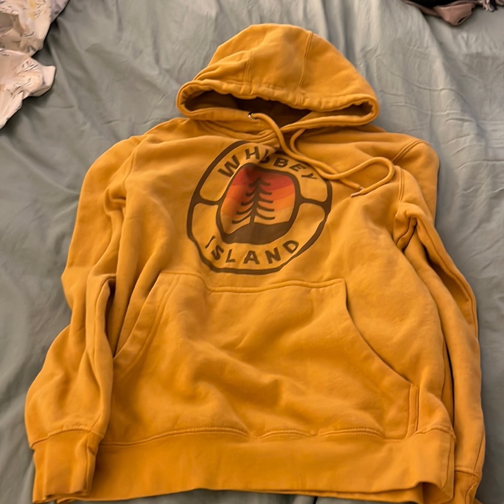 Golden-yellow “whidbey island” hoodie. Brand new!